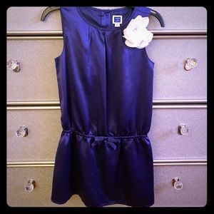 Janie and Jack Posh Posy Navy blue 3D flower drop